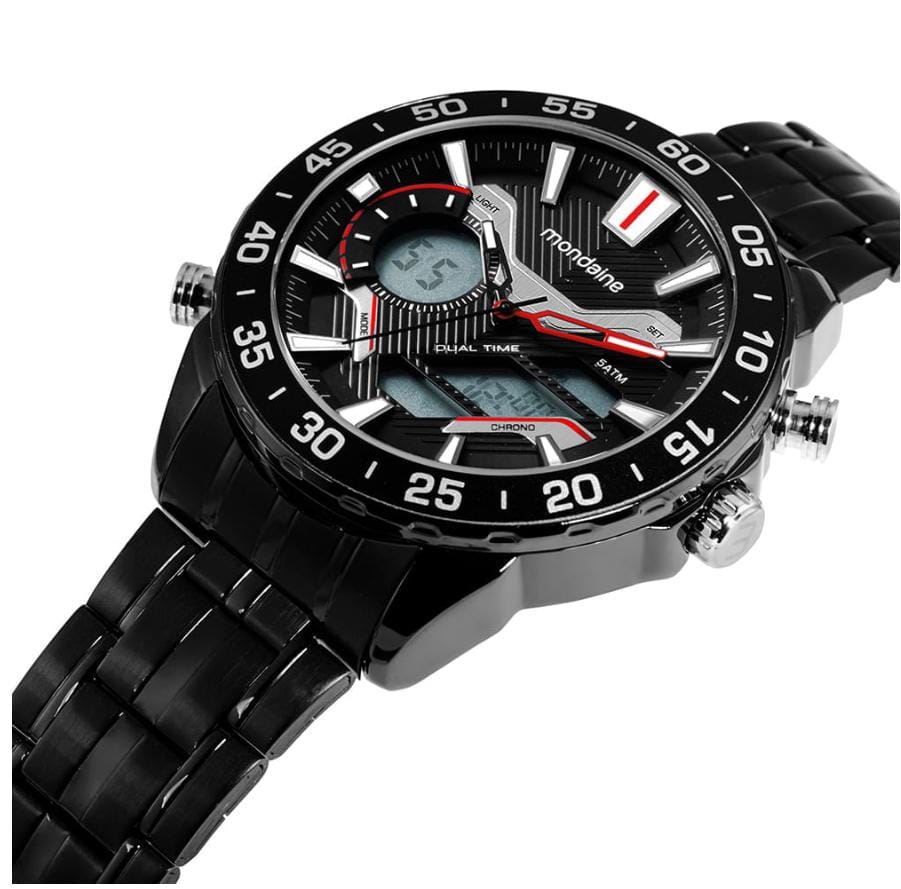 Relógio Mondaine Masculino Anadigi Preto - Imagem 2