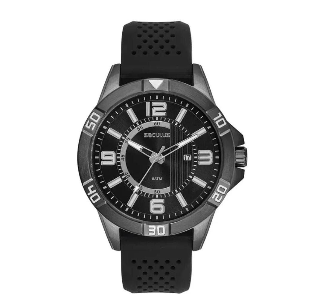 Relógio Seculus Masculino Pulseira Silicone