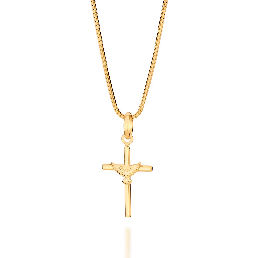 Pingente Cruz Com Espirito Santo Rommanel - Imagem 2