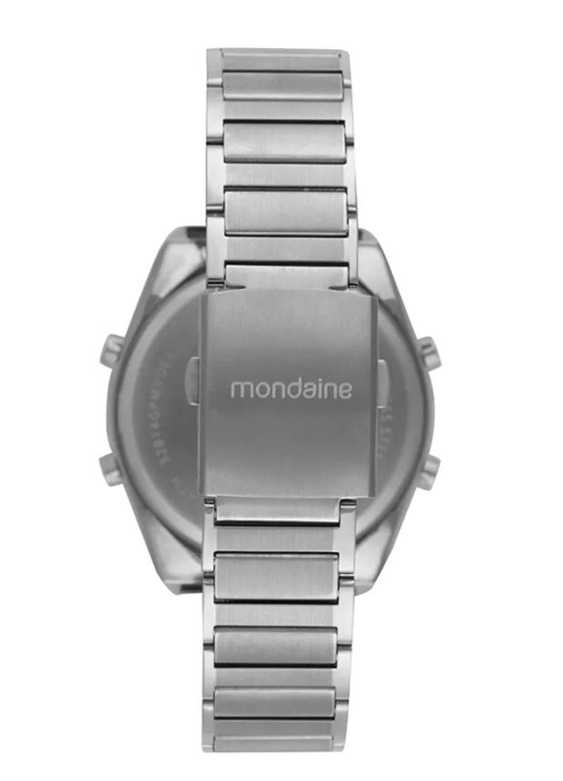 Relógio MONDAINE Masculino Digital Prata AzuL - Imagem 2