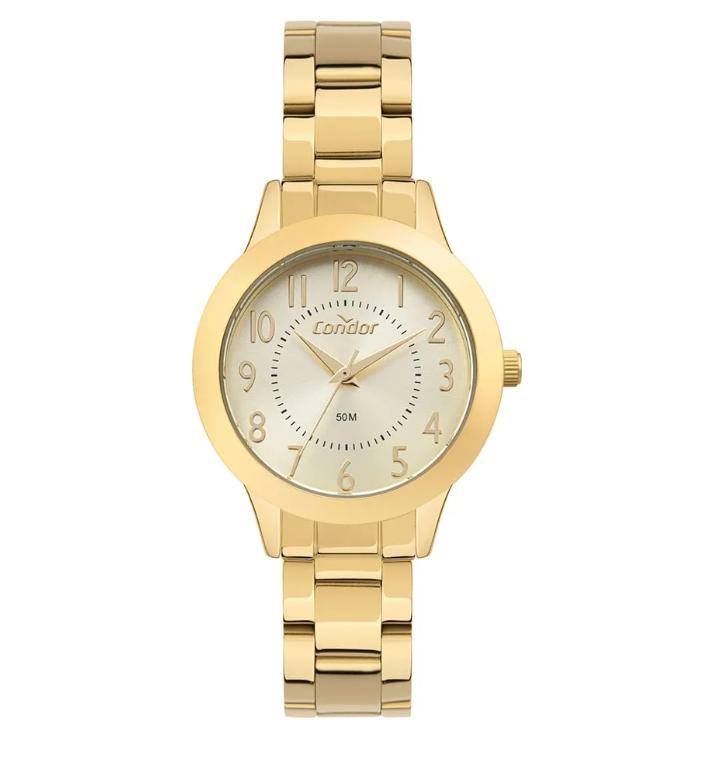 Relógio Condor Feminino Dia A Dia Dourado - CO2035NLM/4X