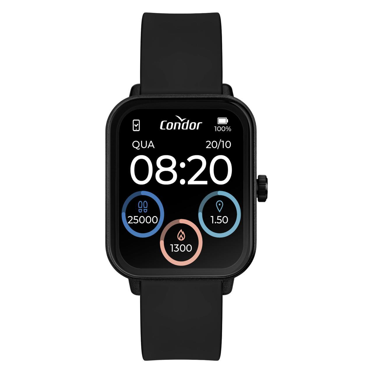 Smartwatch Relógio Condor Preto  - COSMART1APA/8P