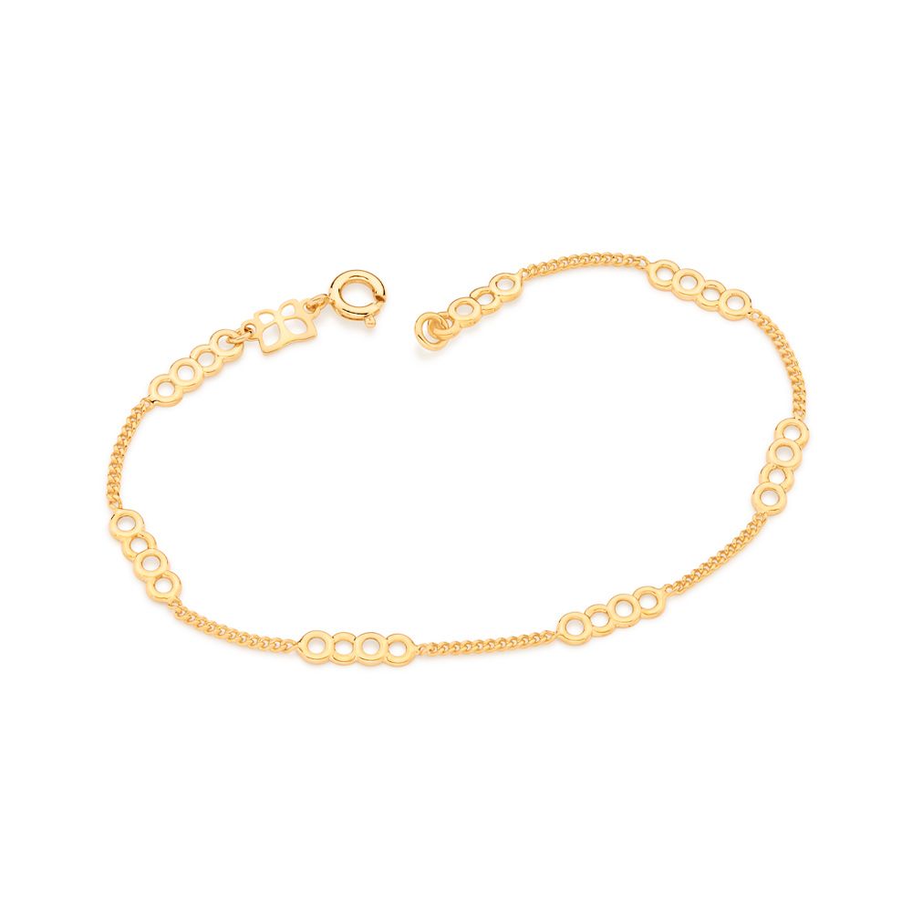 Pulsera Com Placa 4 círculos Rommanel