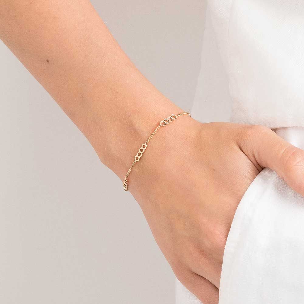 Pulsera Com Placa 4 círculos Rommanel - Imagem 2